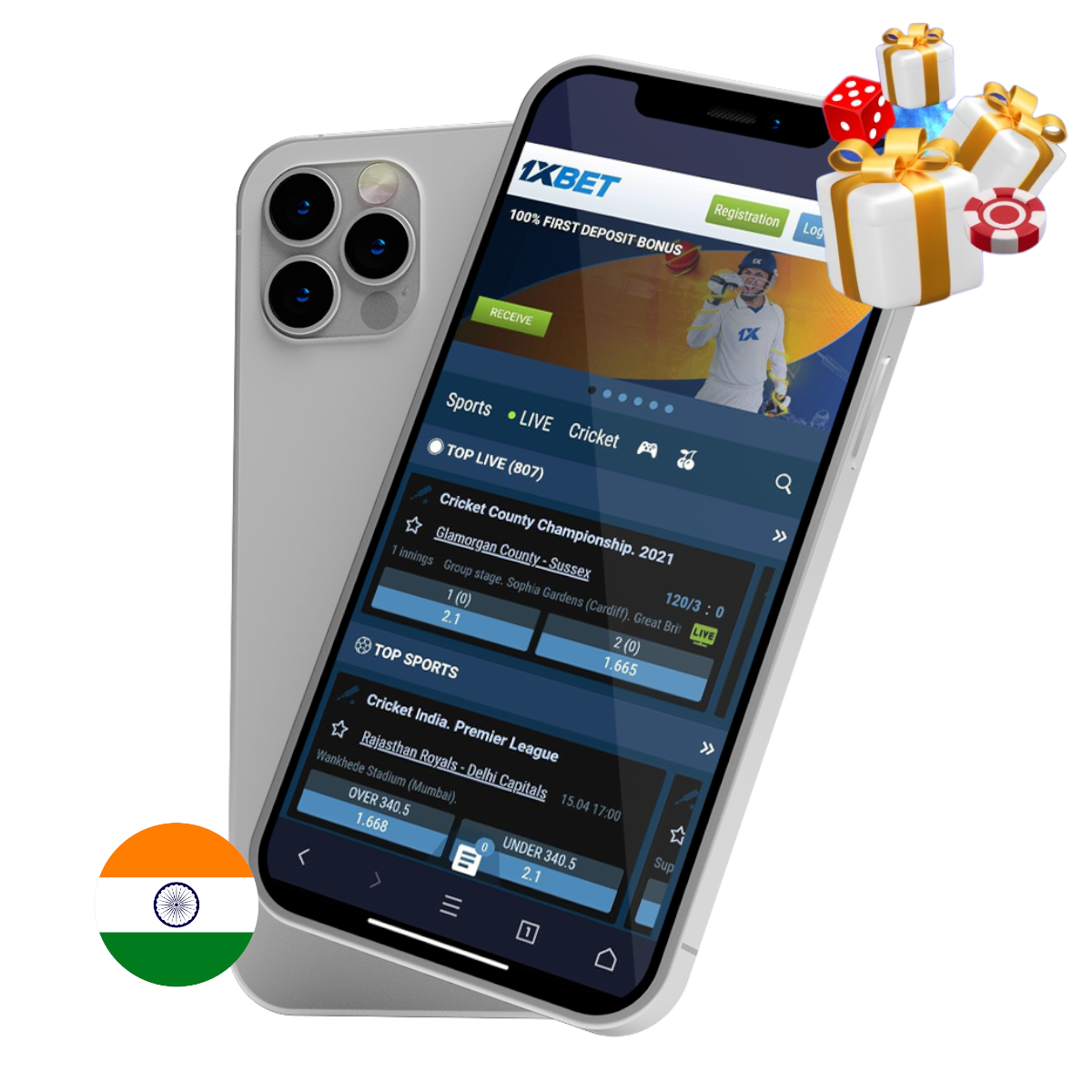 1xBet Bonus for First Deposit Offer for India